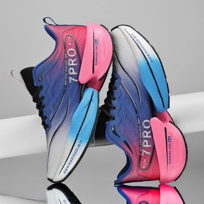 New Large Size Youth Boys and Girls Student Professional Racing Carbon Plate Running Big Kids Sports Shoes