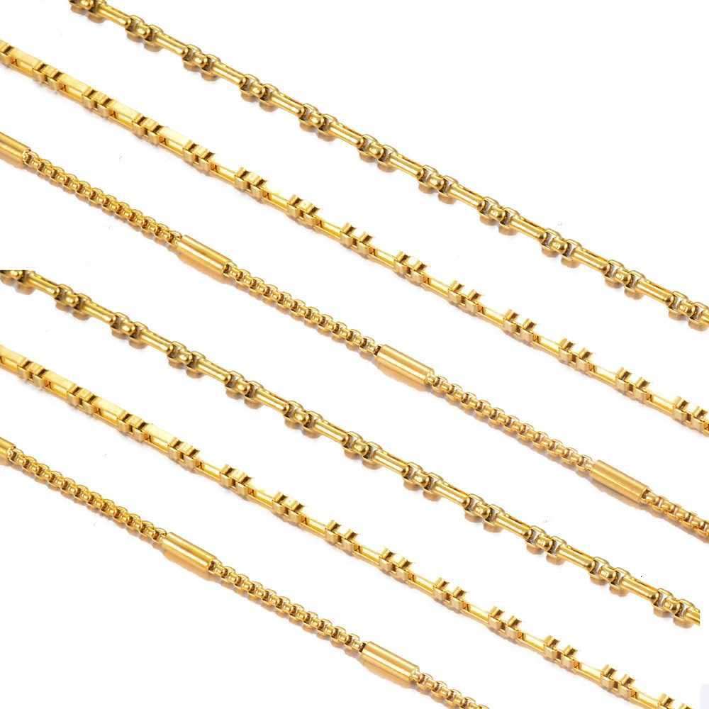 1 Piece Stainless Steel Square Pearl Chain Necklace 3 1 Handmade Box Chain DIY Jewelry Making Bracelet Anklet Necklace XJ250708