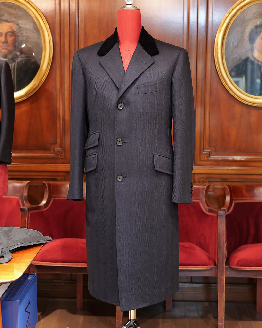 Woolen Blend Coat Men Over Jacket Overcoat Double Breasted Double Collar Plus Size Warm Formal Business Tailored Costume Wear