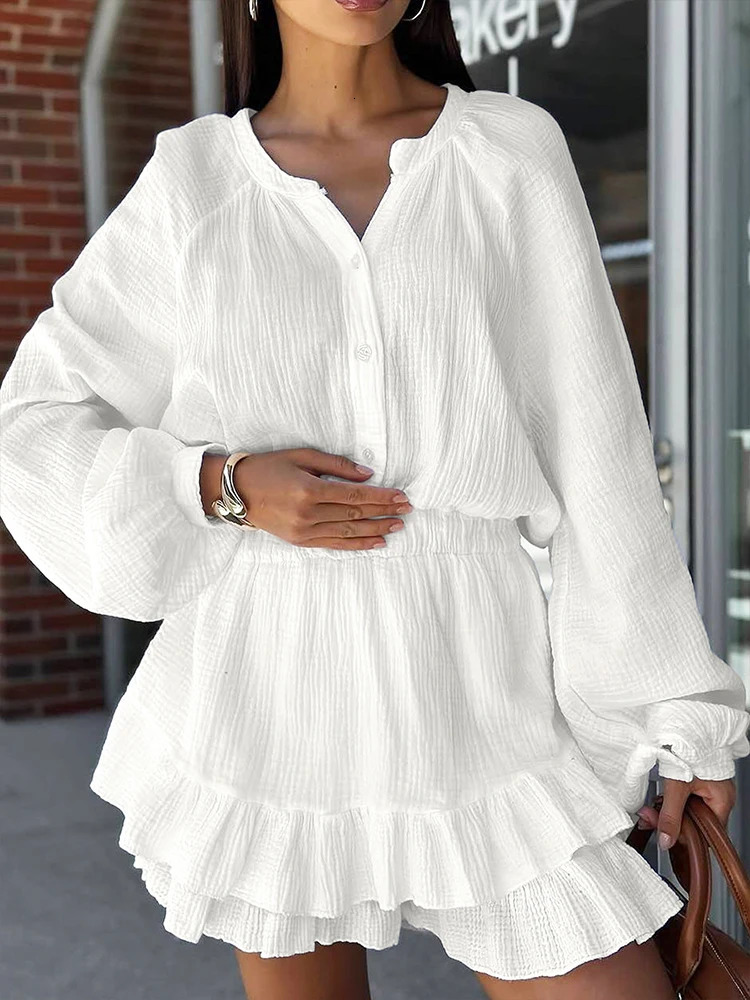 Women Dresses Autumn Streetwear Fashion Button Long Sleeves Casual Slim Dress Solid Sexy Vneck Lady Knitted Clothing 250728