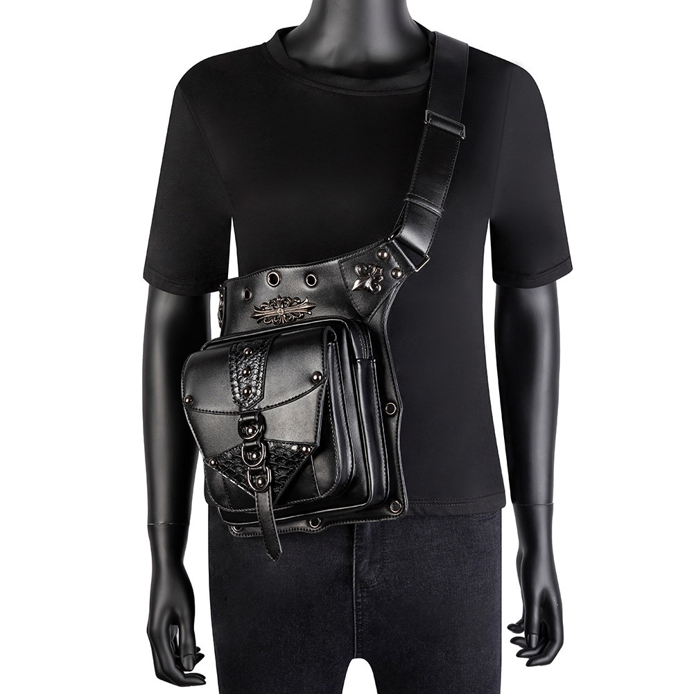 Women's Guangzhou Single Shoulder Crossbody Motorcycle Steampunk Tactical Men's Waist Bag ddmymoon