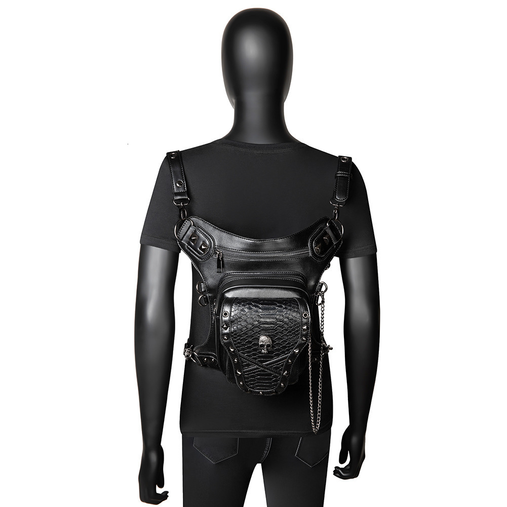 New Bags Women Halloween Skull Outdoor Riding Waist Rivet Ladies Crossbody Bag ddmymoon