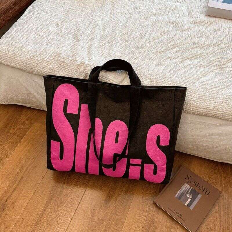 Designer Bag Tote bag Shoulder bag Single Trendy Cool Korean Style Backpack Extra Shopping Casual Versatile Tyvek Large Bag