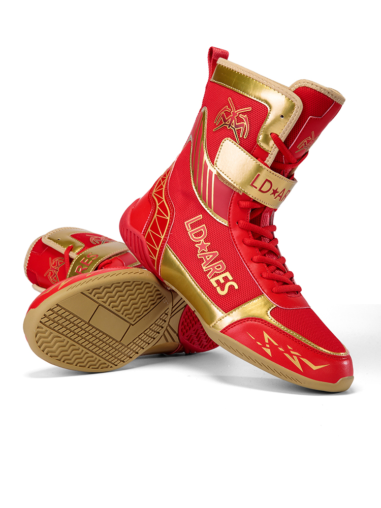 Boxing shoes Sneakers Mens trainers high top fighting indoor fitness wrestling mesh breathable support non slip