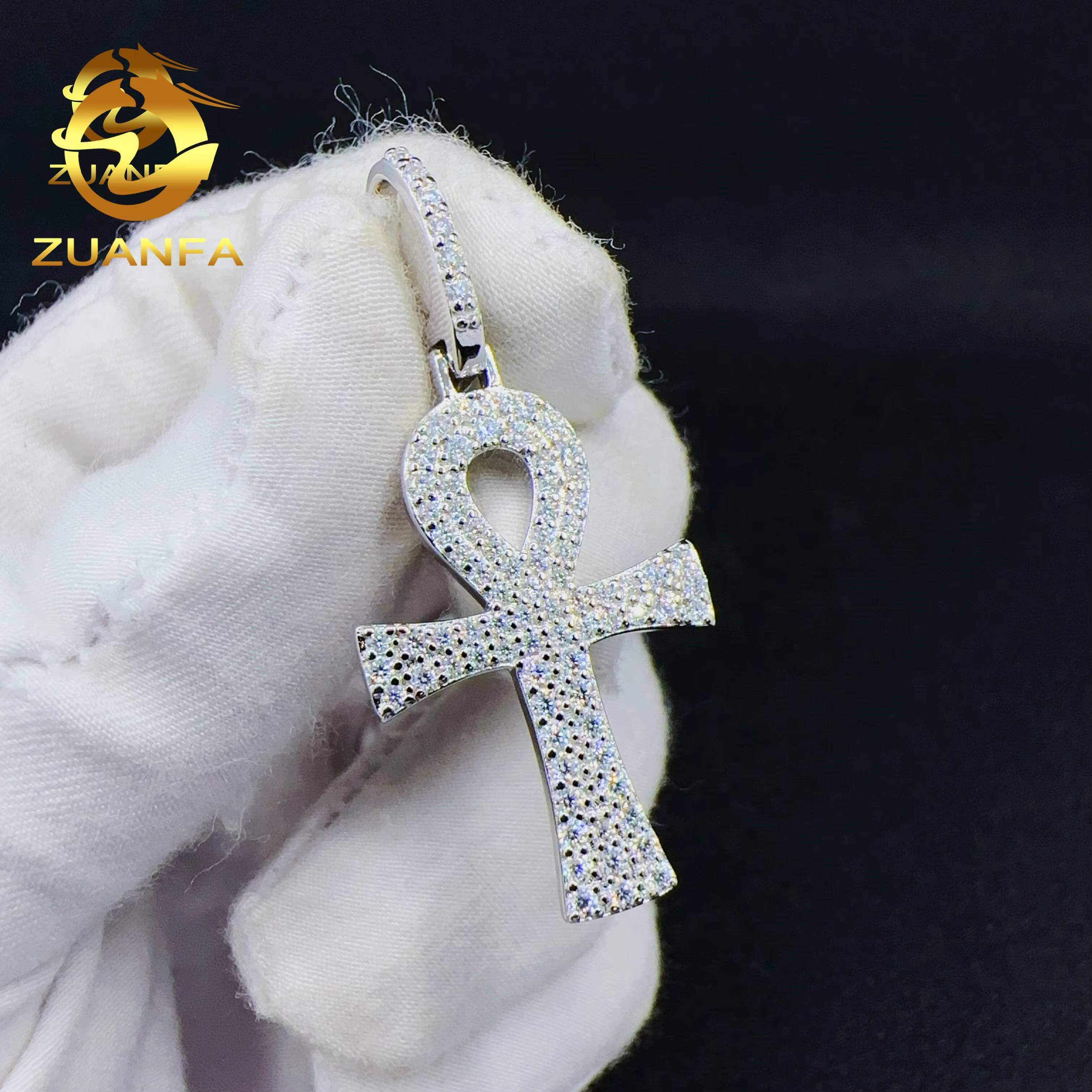 Iced Out D Color VVS Moissanite Diamond Sterling Silver 925 Fashion Hip Hop Pendant Moissanite Pendant Men