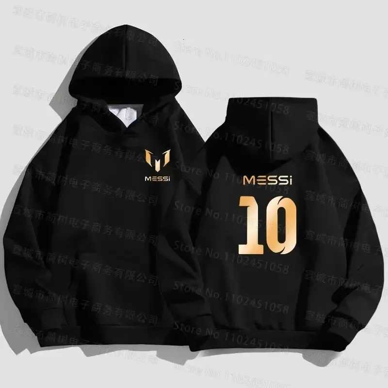 MESSI Cotton Printed Hoodie High Quality Solid Color Sportswear Couple Fashion Simple Jumping Top Loose Street Hoodie W250408