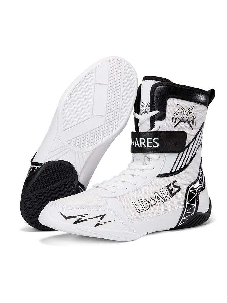 Boxing shoes Sneakers Mens trainers high top fighting indoor fitness wrestling mesh breathable support non slip