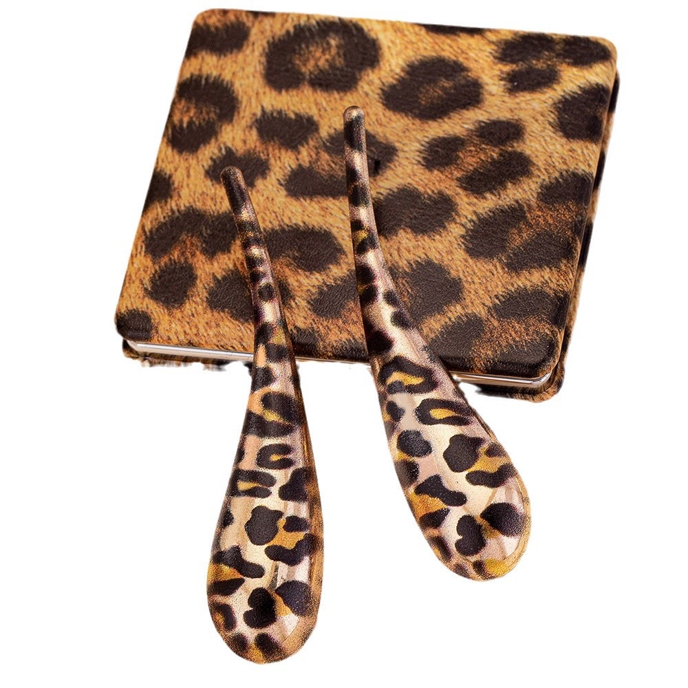 Trendy Leopard Print Teardrop-Shaped Long Stud Earrings Women's Earrings Holiday Party Gift Fashion Accessories