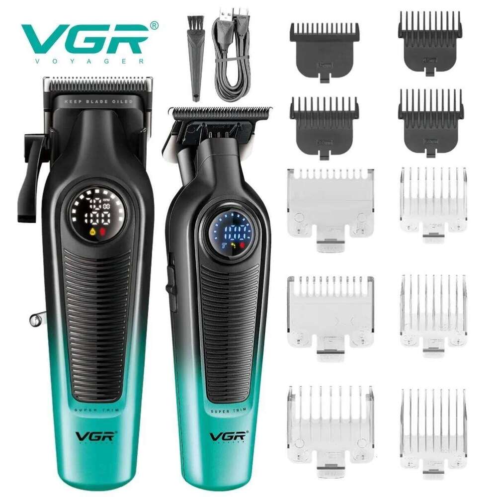VGR Professional Cutting hine Cordless Hair Rechargeable Barber Trimmer LED Clipper for Men V-196 V-996