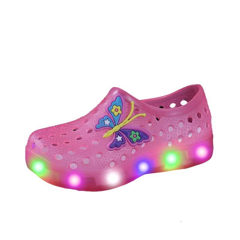 Garden Summer Car Kids LED Flashing Children's Sandals Baby Electronic Light Shoes
