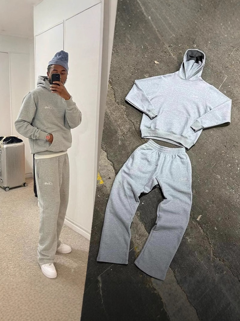 Men's Tracksuits Mens Harajuku Punk Striped Patchwork Jacket And Jeans Two Piece Set Retro Washed Black Streetwear Denim Pants Zipper