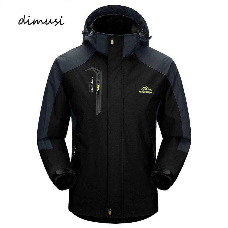 Autumn Waterproof Rain with Hooded Climbing Casual Sports Hiking Coats Men Mountain Ski Windbreaker Jacket