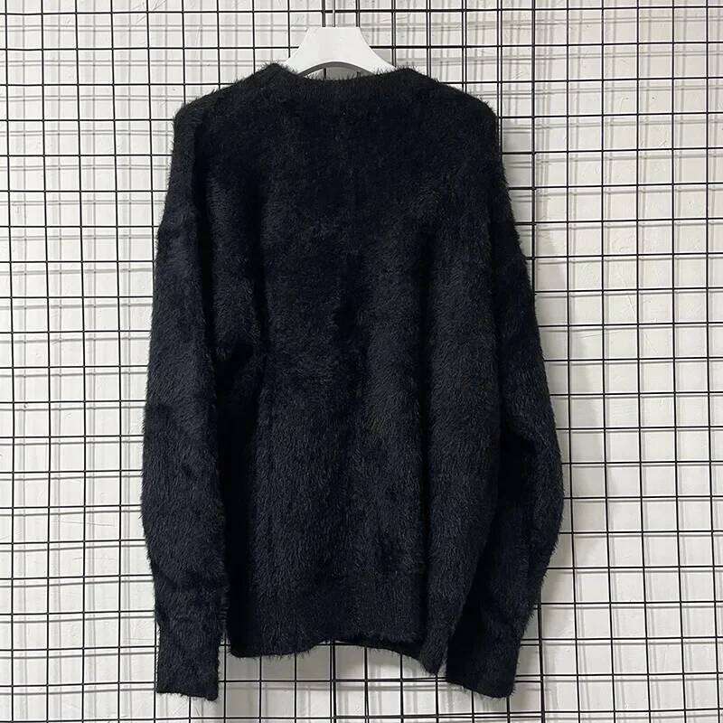 Classic Letter Jacquard Saint Sweater Men Women Couple Casual Black Knitted Sweatshirts High Quality Crewneck Pullovers