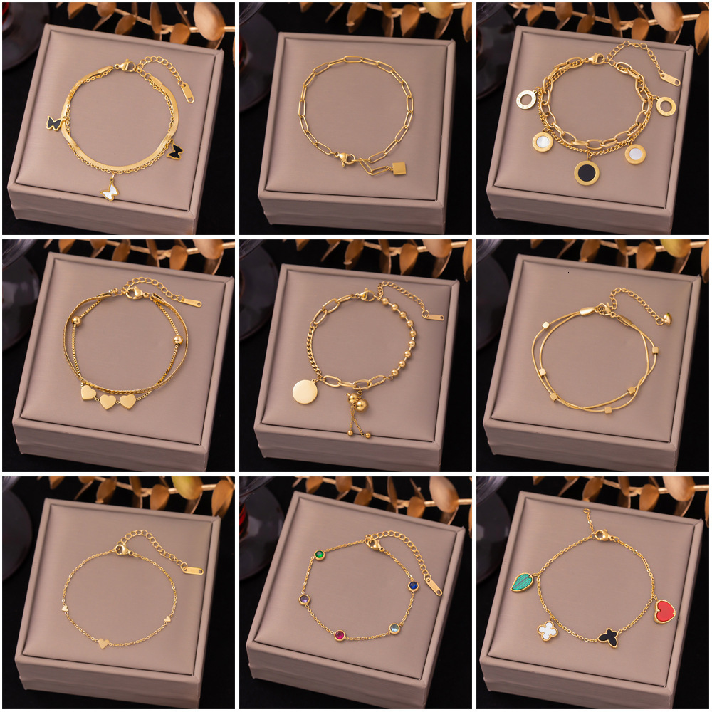 Couple Fashion Versatile Steel Bracelet for Women Light y Jewelry Korean NonFading Wristband Summer Womens Style 250728
