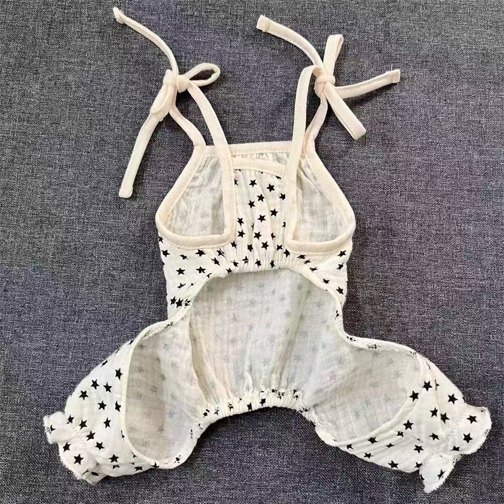 T830 Bandage cotton yarn breathable thin four-legged clothes pet spring and summer Teddy Bichon small dog home pajamas