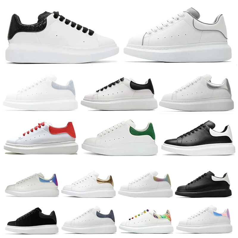 Designer shoe Leather Fashion Womans Lace Up trainers Platform Oversized Sneakers White Black Luxury Casual Shoes mens womens