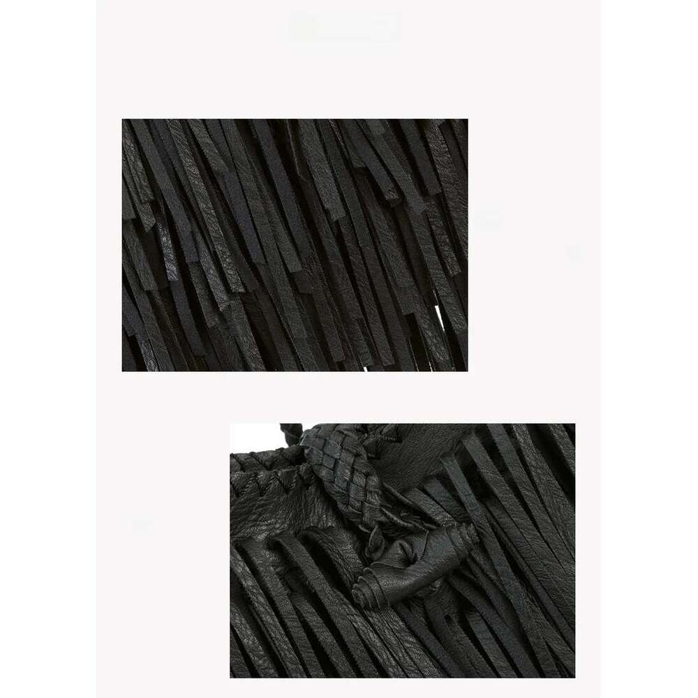 Designer Luxury Long Tassel Design Women Crossbody Bags Soft PU Leather Female Shoulder Weave Messenger Sling Bag Small Bolsa Feminina