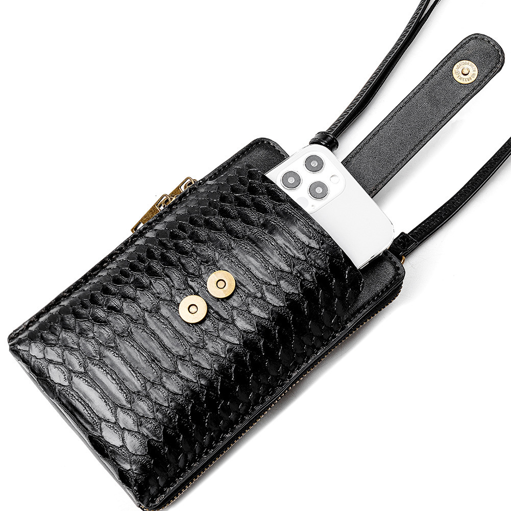 New Women's PU Leather Ladies Shoulder Snake Pattern Small Square Lipstick Bag ddmymoon