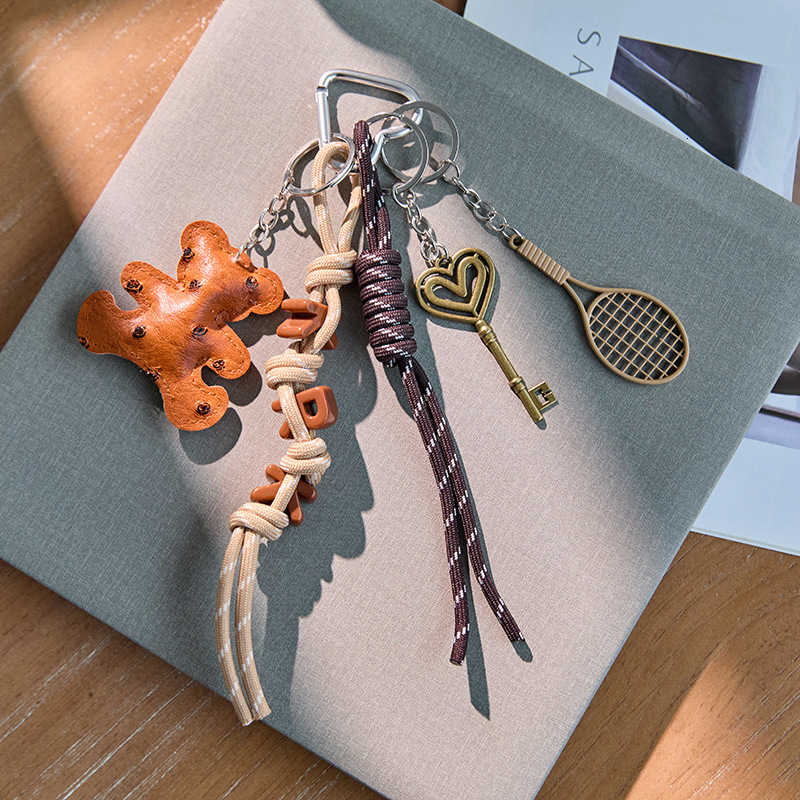 Milad Leather Heart Cross Pendant Necklace for Women Long Tassel Sweater Chain Design Sweet Cool Neck Chain