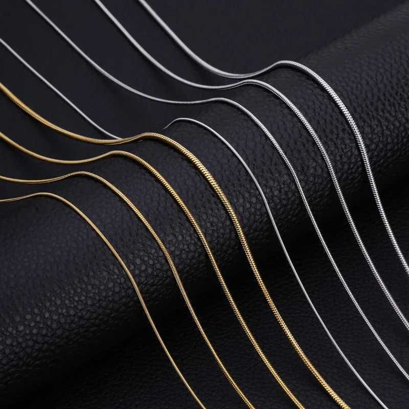 100% Chain Necklace Mix And Match For Women Men Stainless Steel Snake Twist Long Collar High Polished Non Fade XJ250708