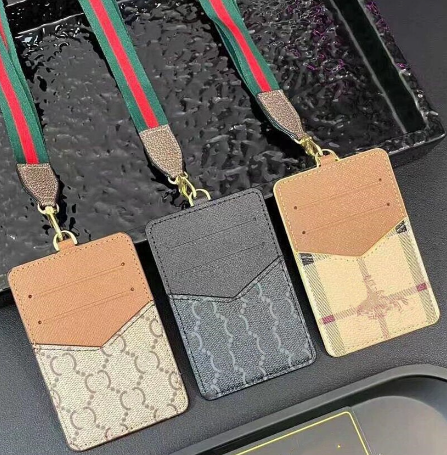 Fashion Designers Keychain Wallet id badge holder Lanyards For Name Tags Work Card Key Keychain Luxury Work Badge To Store Your Work ID Lanyards gift