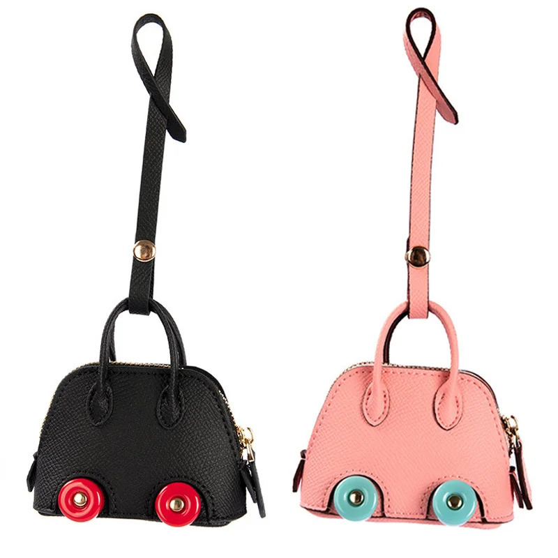 Mini Car Wheel Design Keychain Ornament - Cute Handbag Charm, Zipper Pull, Purse Accessory Z260130