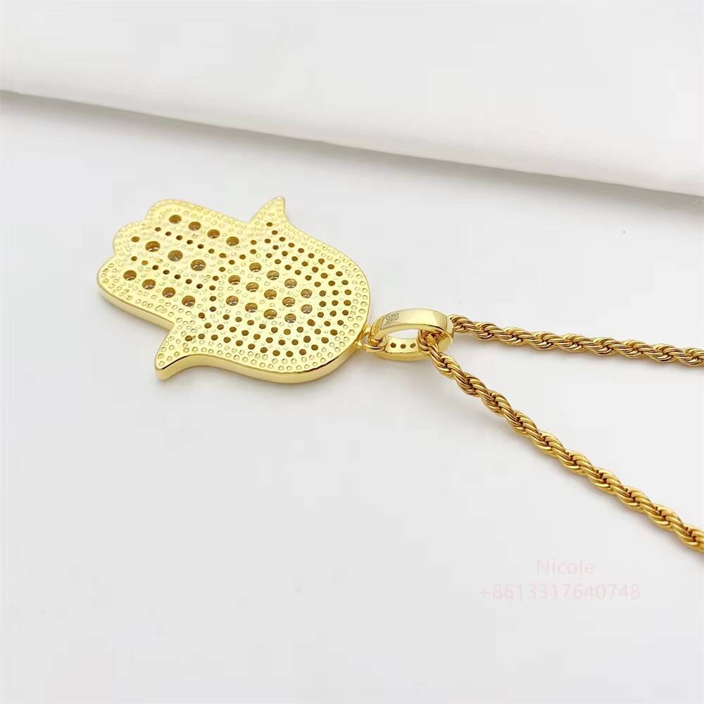Hot Sale Fashion Bling Diamond Gemstone Fine Jewelry Pendants Charms Moissanite Hip Hop Gold Pendants