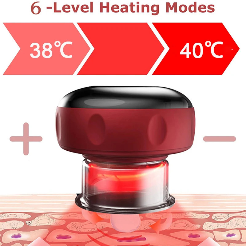 Body Scraping Massage Smart Electric Vacuum Cupping Heating Suction Cup Device Back Neck Arm Massger 250725