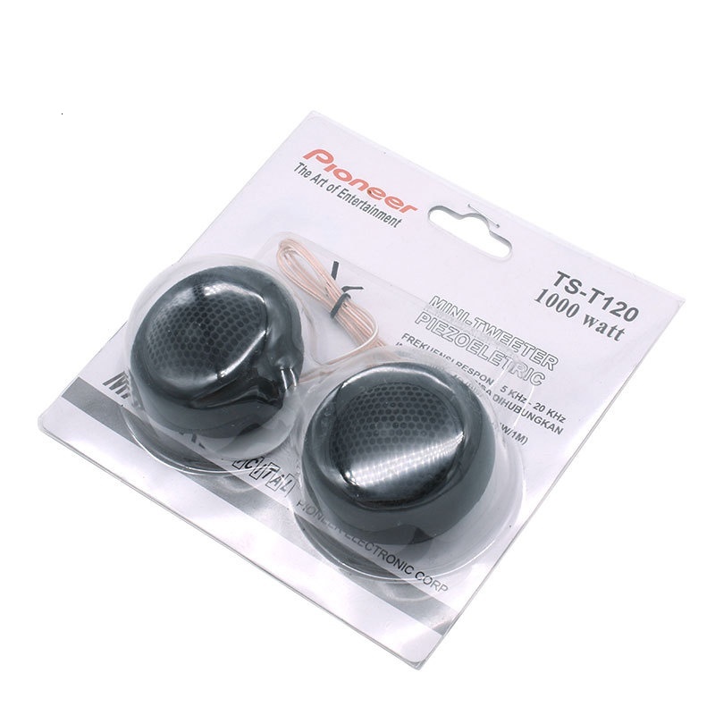 2pcs TS-T120 Car Speakers Audio Horns Vehicle Subwoofer Tweeter 12-24V 10W 89db General Purpose Black Loudspeaker Accessories