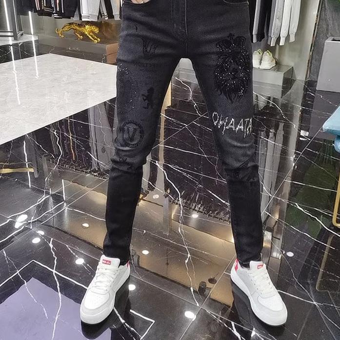 hot free shipping designer pants for man Slim fit small foot casual style