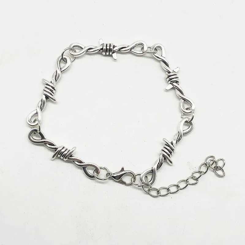 Small Wire Brambles Iron Unisex Choker Bracelet Women Hip-hop Gothic Punk Style Barbed Wire Little Thorns Bracelet Choker Gifts W250728
