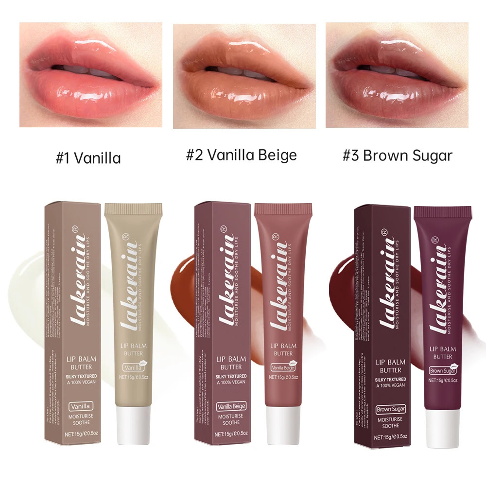 3pcs/Kit Butter Lip Gloss Oil Jelly Lipgloss Liquid Lipstick Lip Tint Brown Sugar Crystal Lip Balm 250726