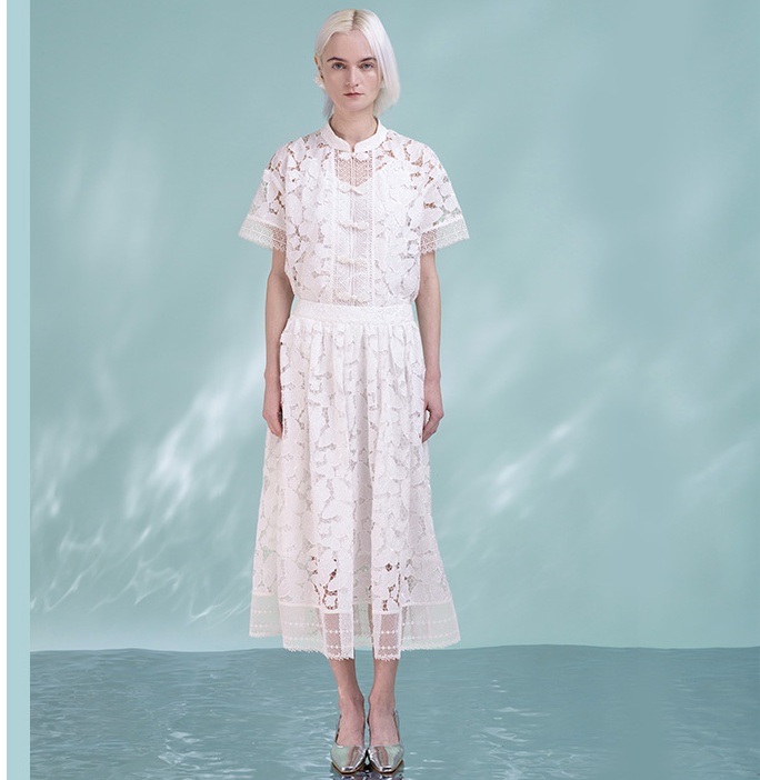 Women's White Lace Casual Skirts Summer 2025 Floral Embroidery Flowy Tiered A-Line Floral Party Tulle Skirt 6111535