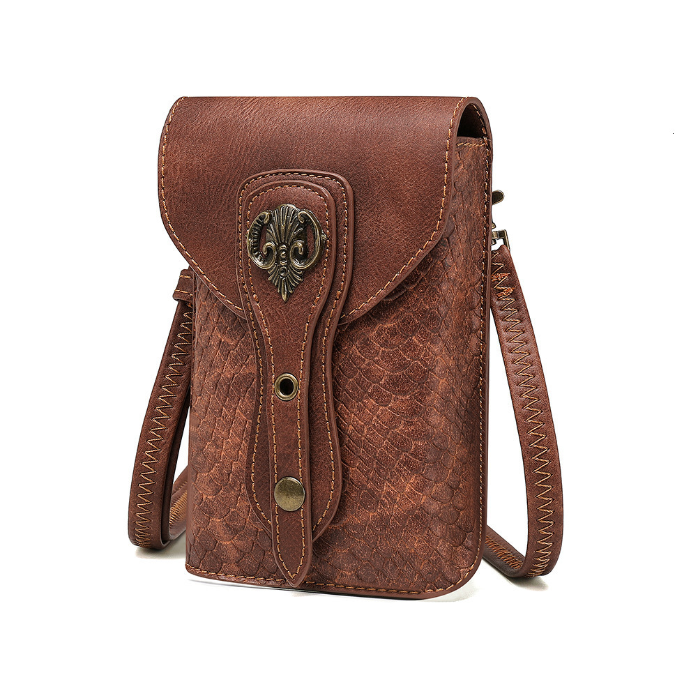 2025 Women Steampunk MINI Ladies Shoulder Crossbody Snake Pattern Motorcycle Phone Bag ddmymoon
