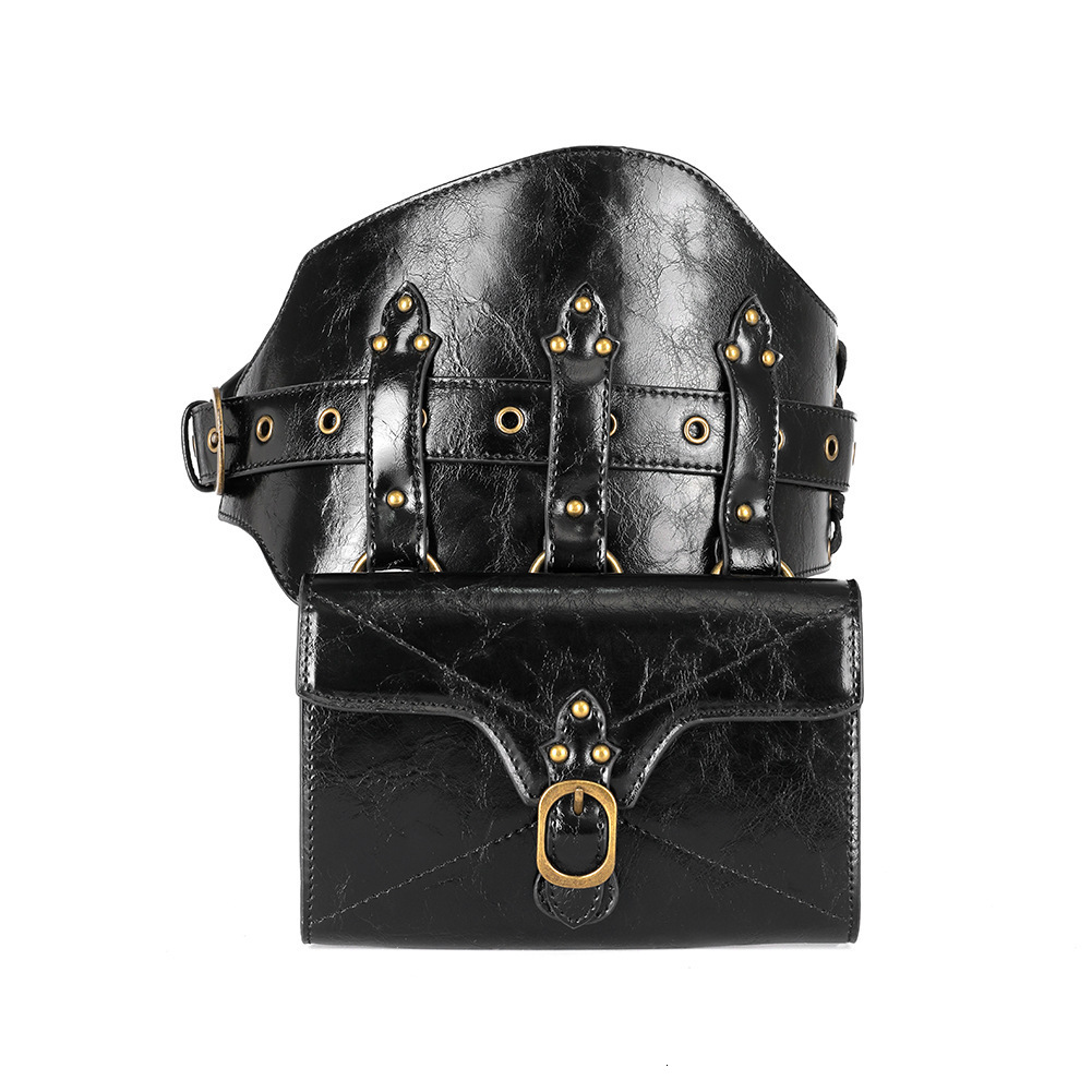 New Guangzhou for Women Steampunk PU Leather Women's Outdoor Phone Accessory Waist Bag ddmymoon