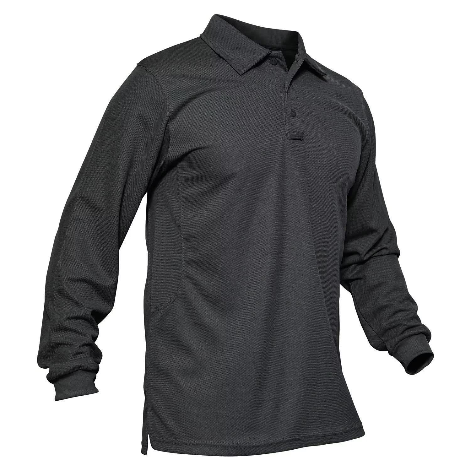 Sports Long Sleeve Polo Shirt Breathable Golf Long Sleeve Solid Color Turn-down Collar T-shirt Outdoor Casual Long Sleeve 240810