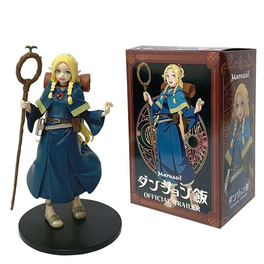 19cm Dungeon Meshi Anime Cute Woman Marcille Donato Action Figure Magician Falin Touden Figurine PVC Collection Model Toy