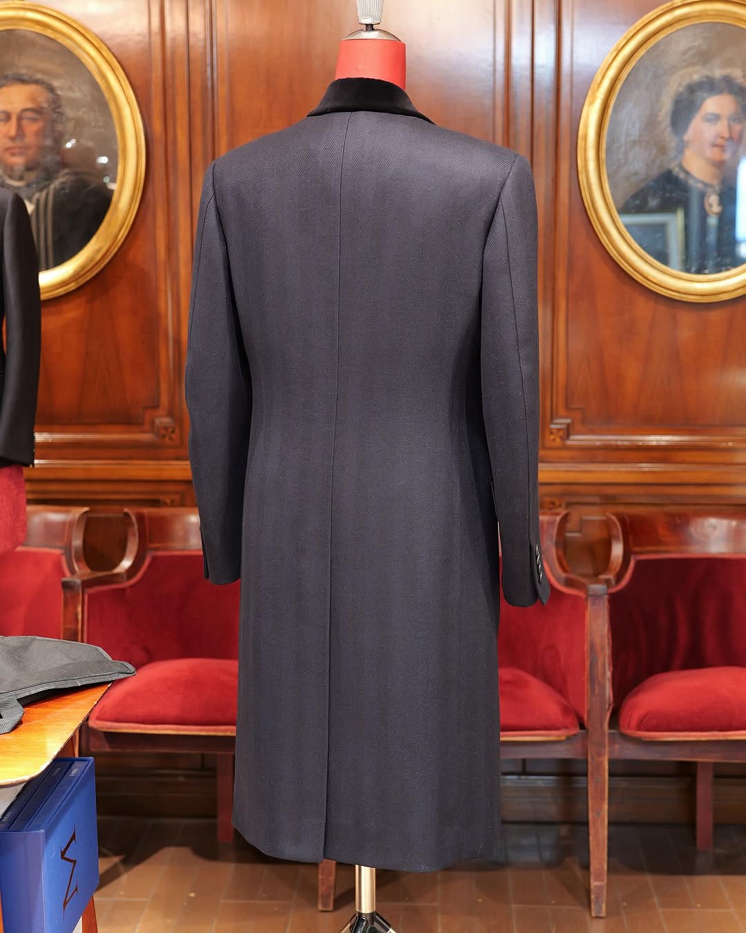 Woolen Blend Coat Men Over Jacket Overcoat Double Breasted Double Collar Plus Size Warm Formal Business Tailored Costume Wear