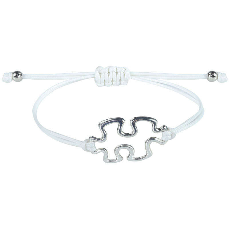 Awareness Puzzle Pendant Unisex Jewelry Autism Wax Rope Bracelet ddmypluto