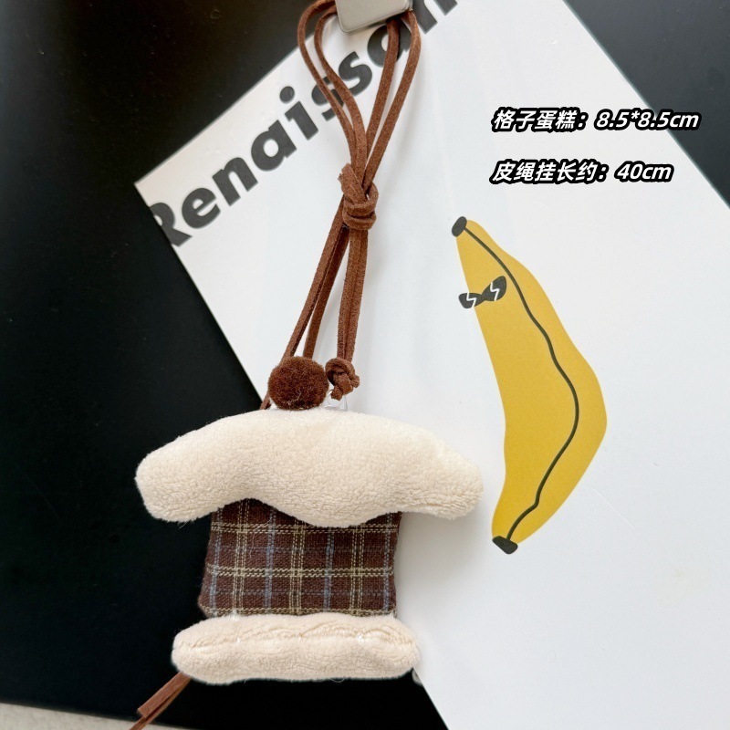 Cute Forest Style Ins Scarf Bear Cake Fabric Bunny Carrot Leather Rope Bag Pendant Sweater Chain Necklace 250726