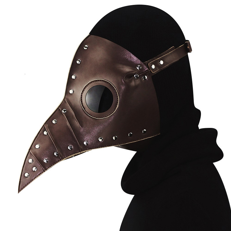 Steampunk Halloween Plague Doctor Long Beak Mask Headgear Cosplay Performance Party Props ddmymoon