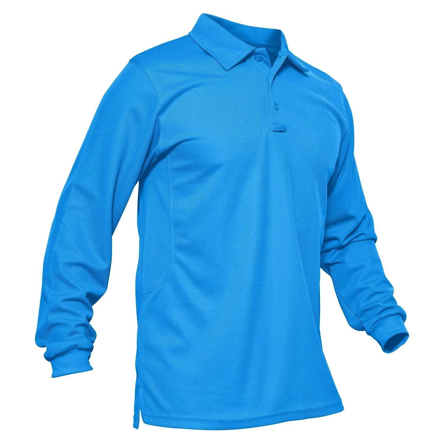 Sports Long Sleeve Polo Shirt Breathable Golf Long Sleeve Solid Color Turn-down Collar T-shirt Outdoor Casual Long Sleeve 240810