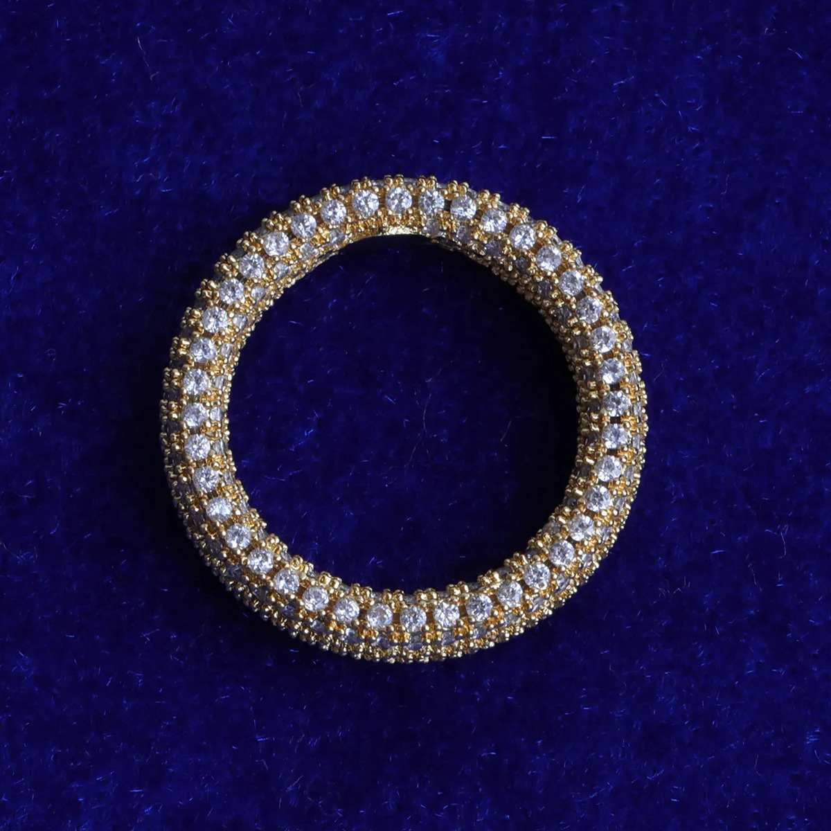 Bubble Letter Couples Ring for Men Trend White Gold Color Hip Hop Jewelry Iced Out Rapper 250723