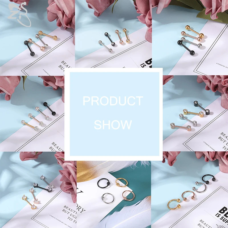 ZS 2PCS Stainless Steel Nipple Piercing Bar For Women 14G Crystal Heart Nipple Shield Ring Horseshoe Barbell Sexy Nipple Jewelry 250722