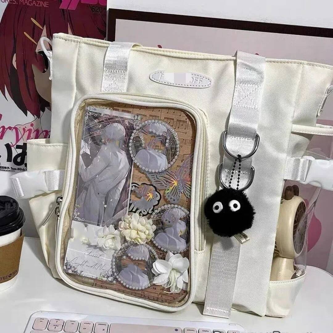 Niche Japanese Transparent Ita Casual Large Capacity Girl Shoulder Crossbody Fashionable Ulzzang Tote Bag ItaBag