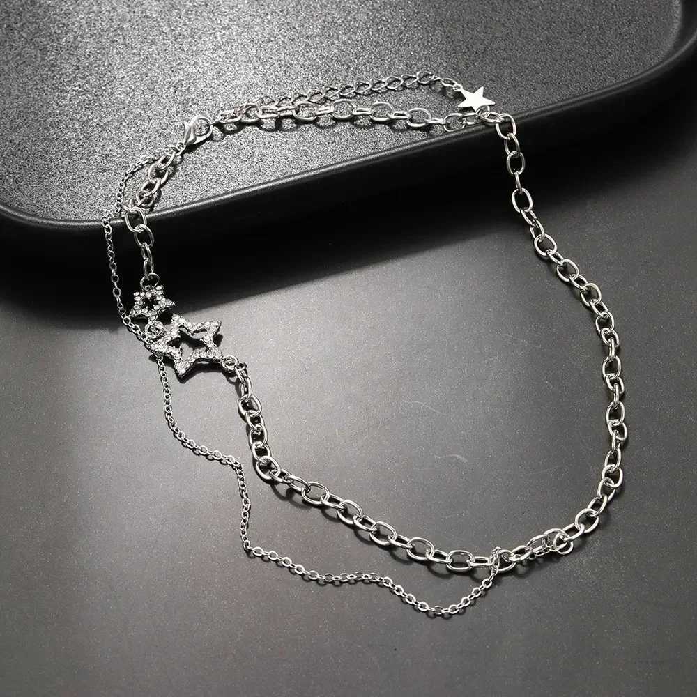 Star Zircon Pendant Necklace Sweet Cool Heart Clavicle Chain for Women Trendy Fashion Jewelry Gift Z250910