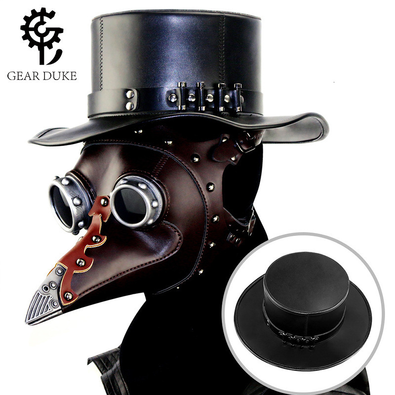 Halloween Punk Plague Doctor Unisex Magic Gentleman Top Hat Women's Masquerade Props ddmymoon
