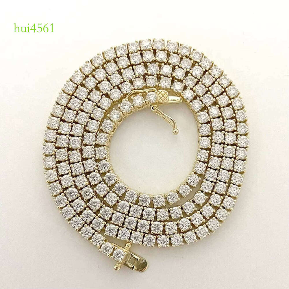 High Quality Sterling Sier Hip Hop Jewelry 5mm Vvs Tennis Chain Moissanite