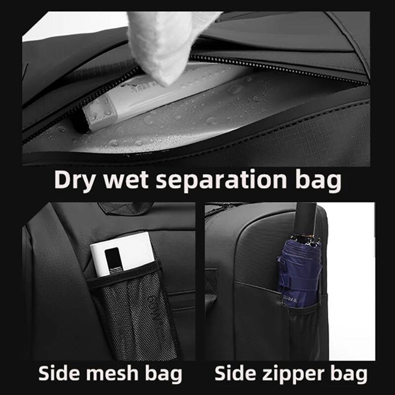 Men's Sports Bag Gym Fiess Yoga Bags with Shoes Pack Multi-Functional Boarding Backpack Outdoor Travel Hiking Lage Rucksack high-quality