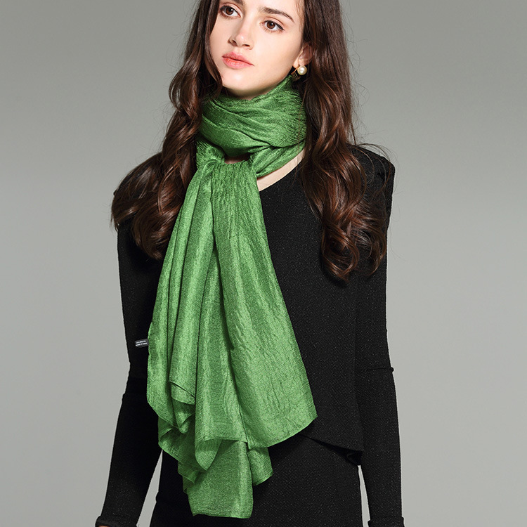 K1528 New Dutch linen long sunscreen beach towel shawl cotton and linen solid color scarf pearl light gift scarf female